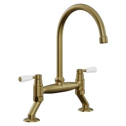 Picture for category Howdens Victorian Bridge TAP8318 Brushed Aged Brass